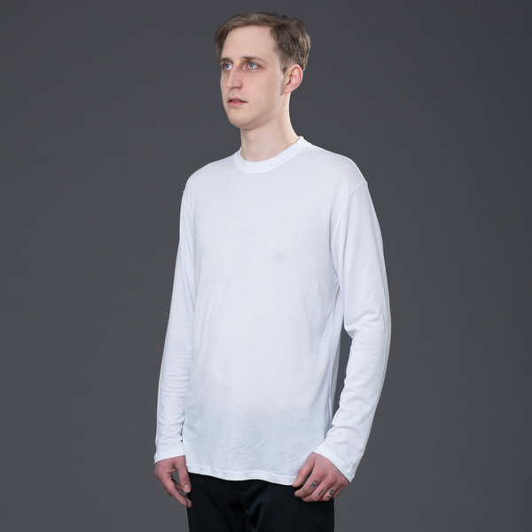 DEVEAUX - Long Sleeve Tencel Tee - White DEVEAUX - Long Sleeve Tencel Tee - White