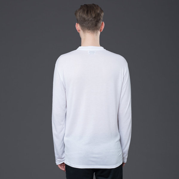 DEVEAUX - Long Sleeve Tencel Tee - White DEVEAUX - Long Sleeve Tencel Tee - White