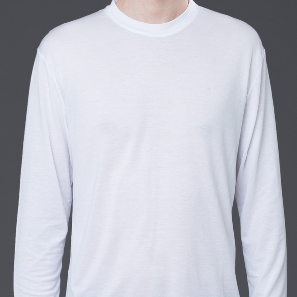DEVEAUX - Long Sleeve Tencel Tee - White DEVEAUX - Long Sleeve Tencel Tee - White