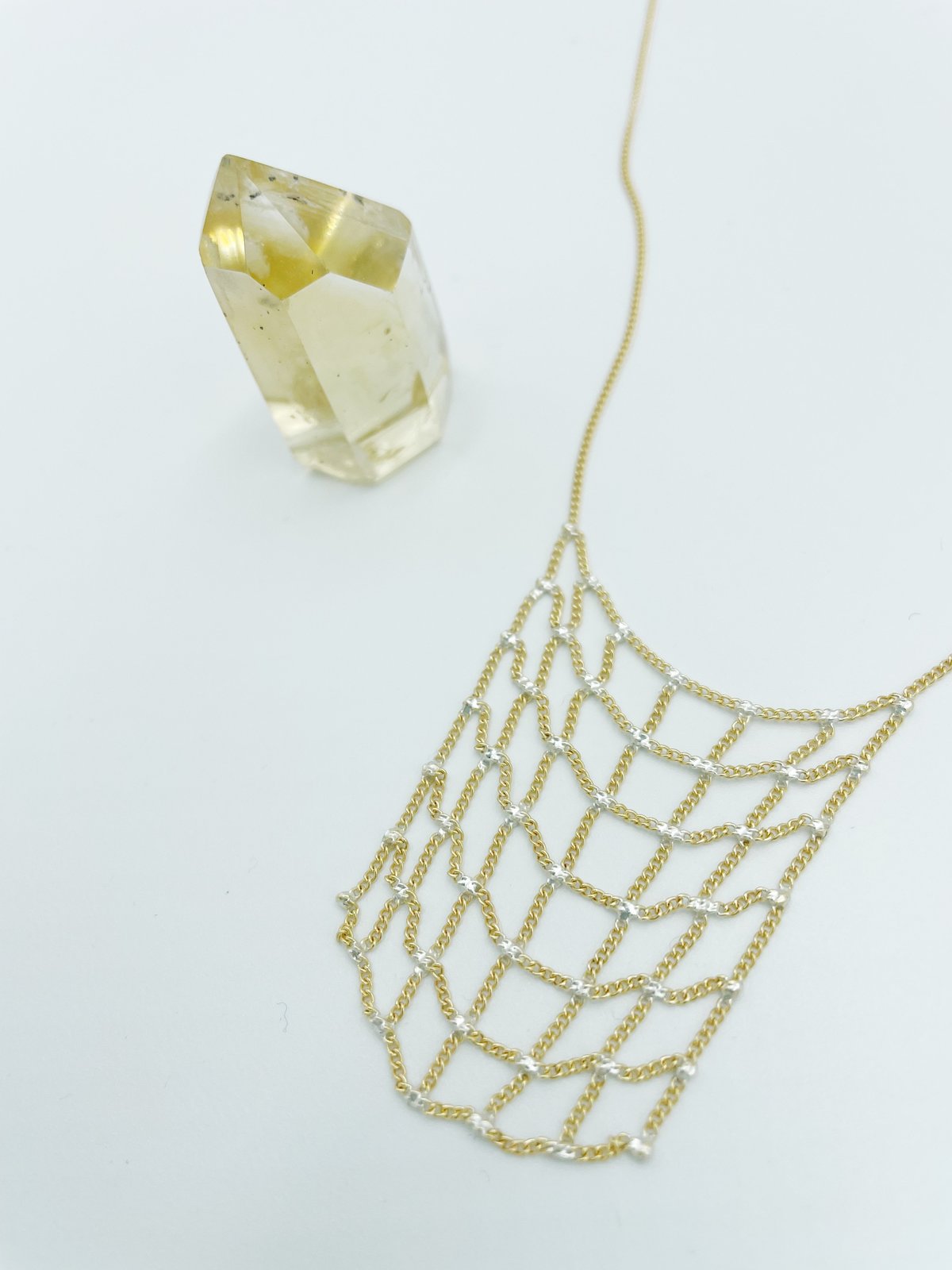 Hannah Keefe Lil Net Necklace - Brass/Silver - Image 1 of 8