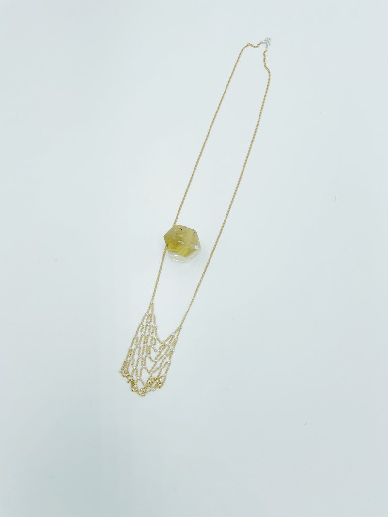 Hannah Keefe Lil Net Necklace - Brass/Silver