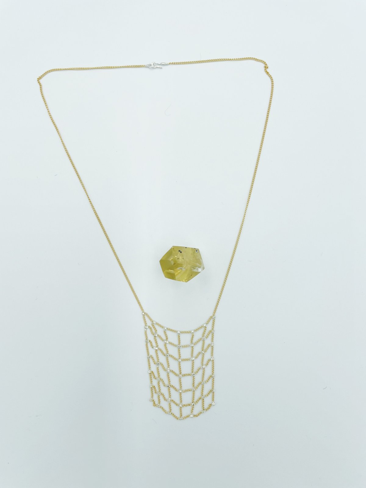 Hannah Keefe Lil Net Necklace - Brass/Silver - Image 4 of 8
