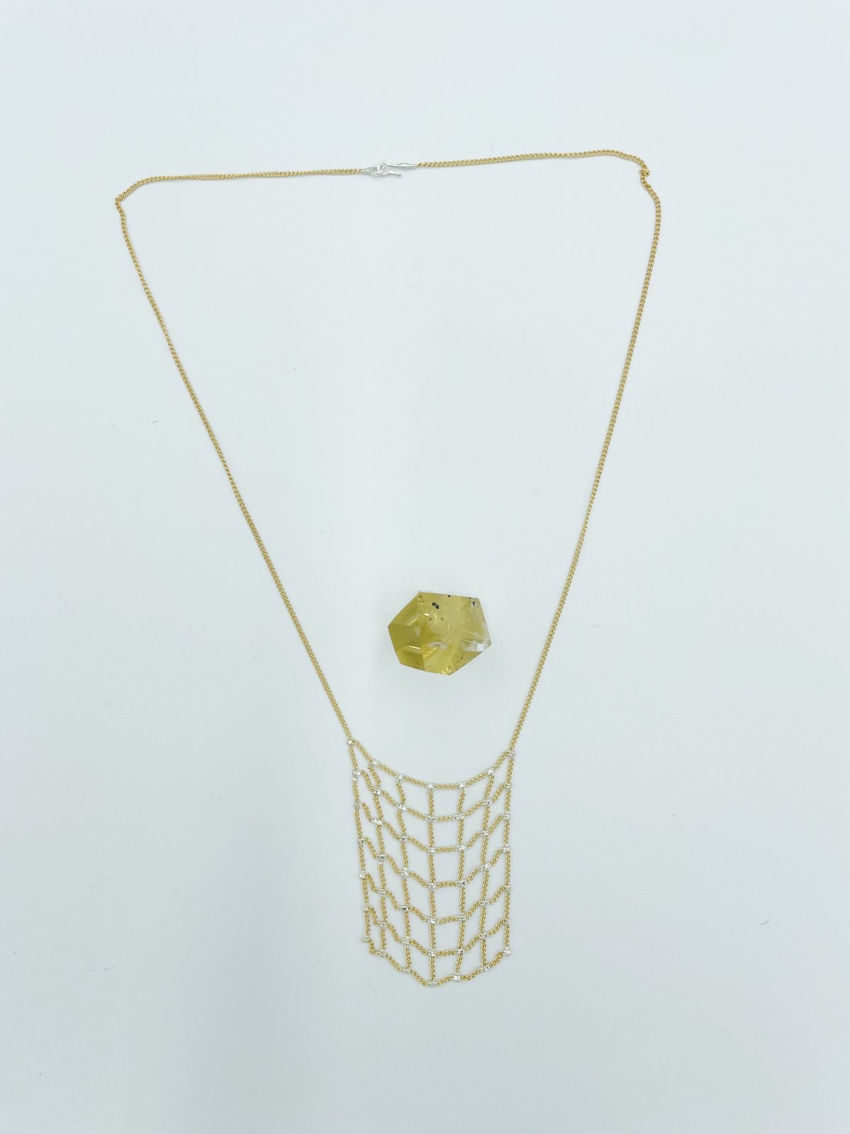 Hannah Keefe Lil Net Necklace - Brass/Silver - Image 5 of 8