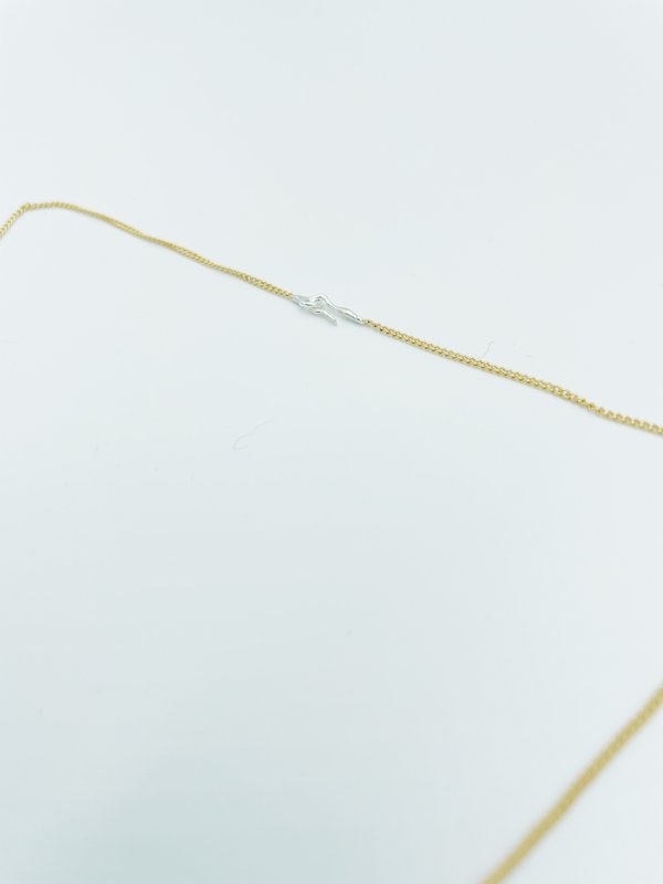 Hannah Keefe Lil Net Necklace - Brass/Silver