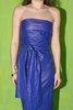 Vintage 1980s Bandeau Leather Dress - Purplpp - Thumbnail 4