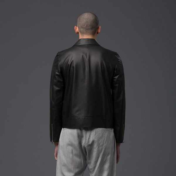 DEVEAUX - Leather Flight Jacket - Black DEVEAUX - Leather Flight Jacket - Black
