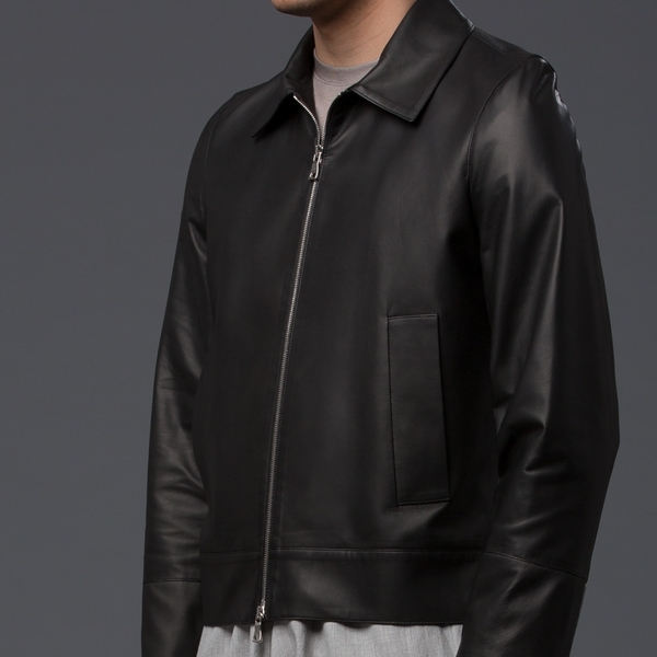 DEVEAUX - Leather Flight Jacket - Black DEVEAUX - Leather Flight Jacket - Black