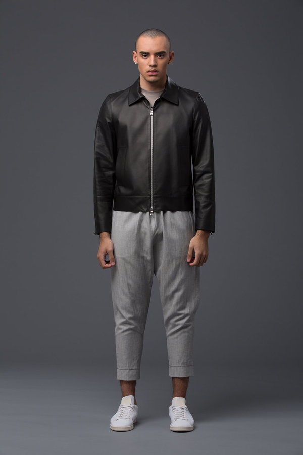 DEVEAUX - Leather Flight Jacket - Black DEVEAUX - Leather Flight Jacket - Black