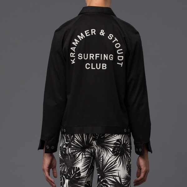 KRAMMER & STOUDT - Surfing Club Jacket - Black w/ Embroidery KRAMMER & STOUDT - Surfing Club Jacket - Black w/ Embroidery