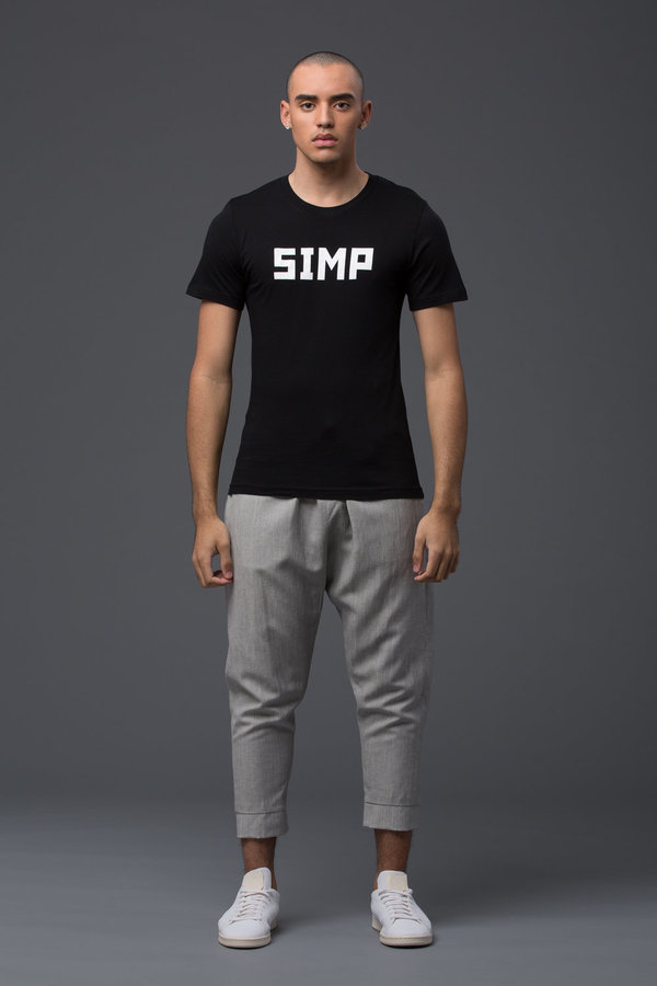 PALMIERS DU MAL Black Tee - SIMP Print PALMIERS DU MAL Black Tee - SIMP Print