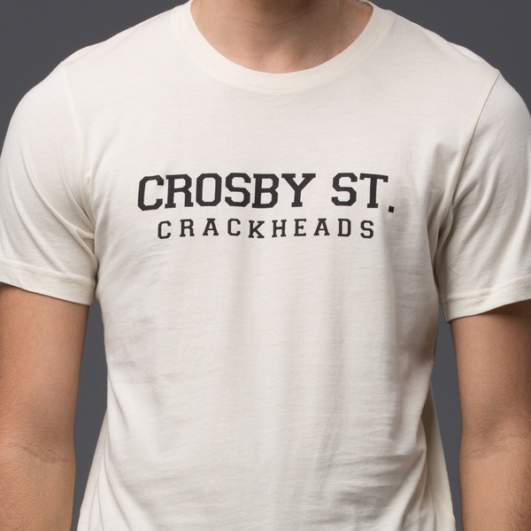 PALMIERS DU MAL Off-White Tee - Crosby St. Crackheads PALMIERS DU MAL Off-White Tee - Crosby St. Crackheads