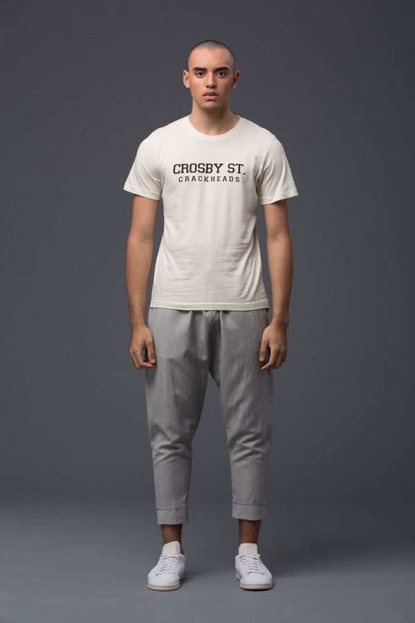PALMIERS DU MAL Off-White Tee - Crosby St. Crackheads PALMIERS DU MAL Off-White Tee - Crosby St. Crackheads