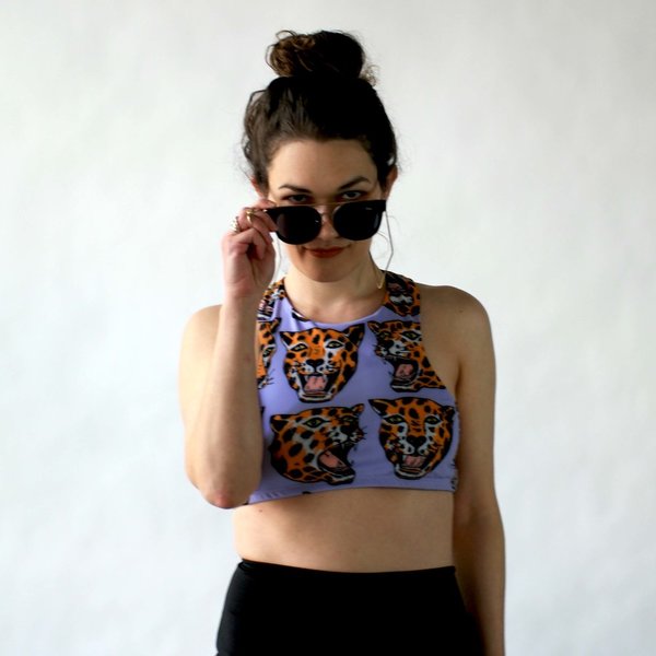 NOOWORKS Racerback Swim Top in Cheetah NOOWORKS Racerback Swim Top in Cheetah