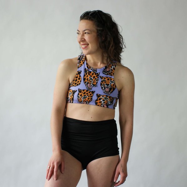 NOOWORKS Racerback Swim Top in Cheetah NOOWORKS Racerback Swim Top in Cheetah