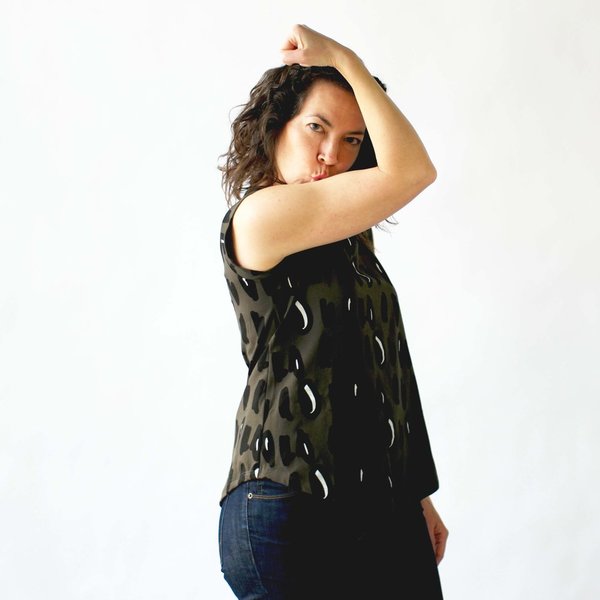 NOOWORKS Muscle Tee in Olive Dots NOOWORKS Muscle Tee in Olive Dots