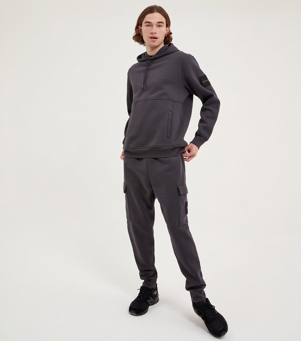 Nicce Tetrad Cargo Joggers pants Charcoal on Garmentory