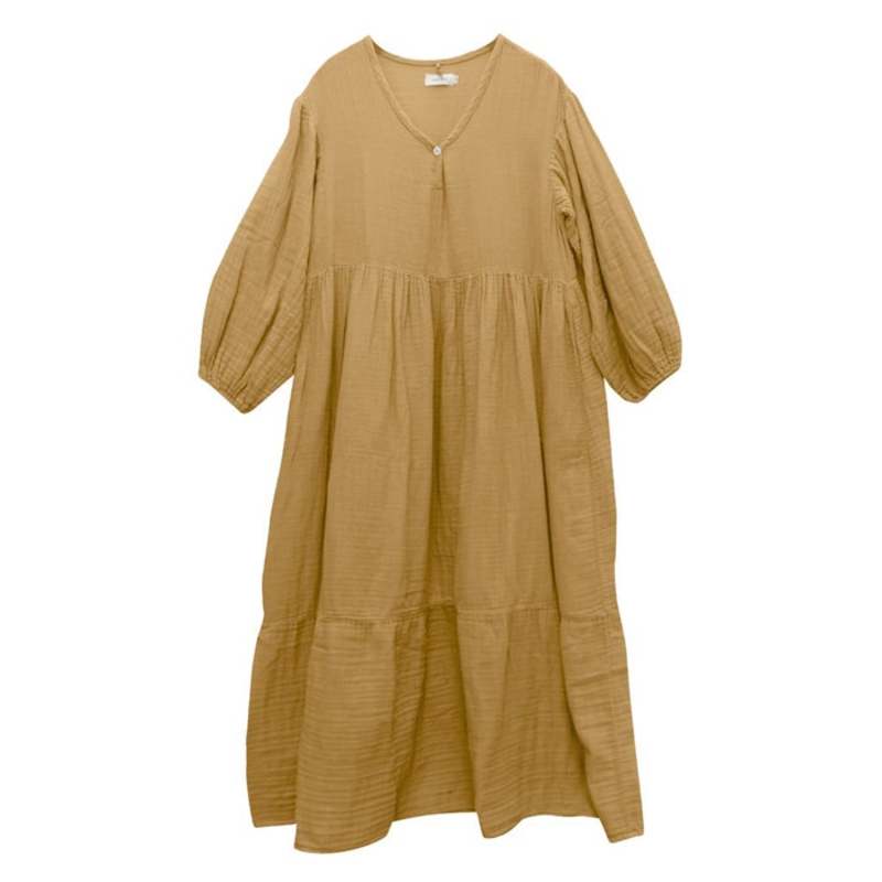 Nico Nico Woman Athena Long Dress - Camel Brown