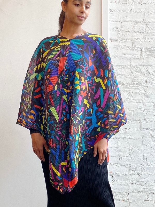 Pleats Please by Issey Miyake Madame T Stole - Black Confetti
