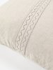 Erica Tanov Mountain Washed Linen Euro Sham - Hand-embroidered Natural - Thumbnail 2