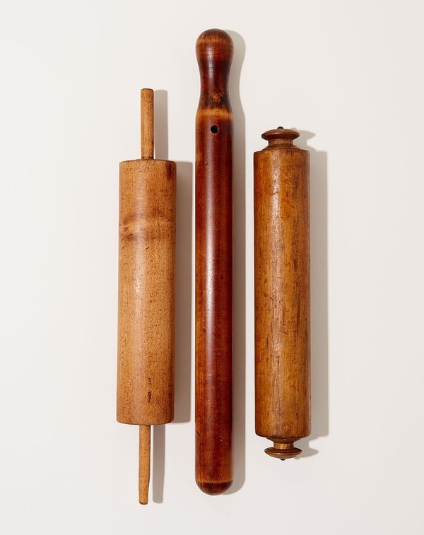 Vintage French Rolling Pin Brown Garmentory