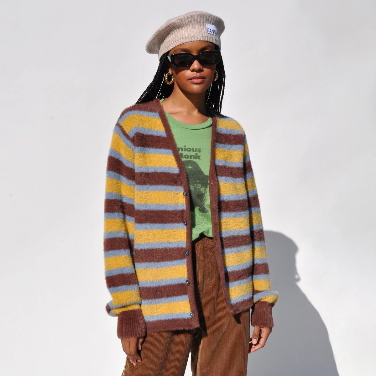 Horizontal-Stripe-Cardigan--- 