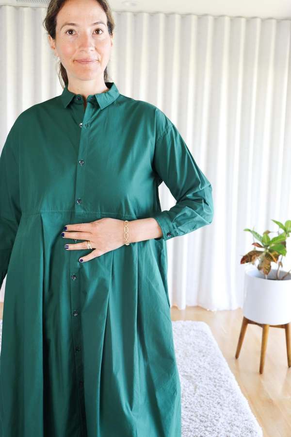 ICHI ANTIQUITES Shirt Dress - Green | Garmentory