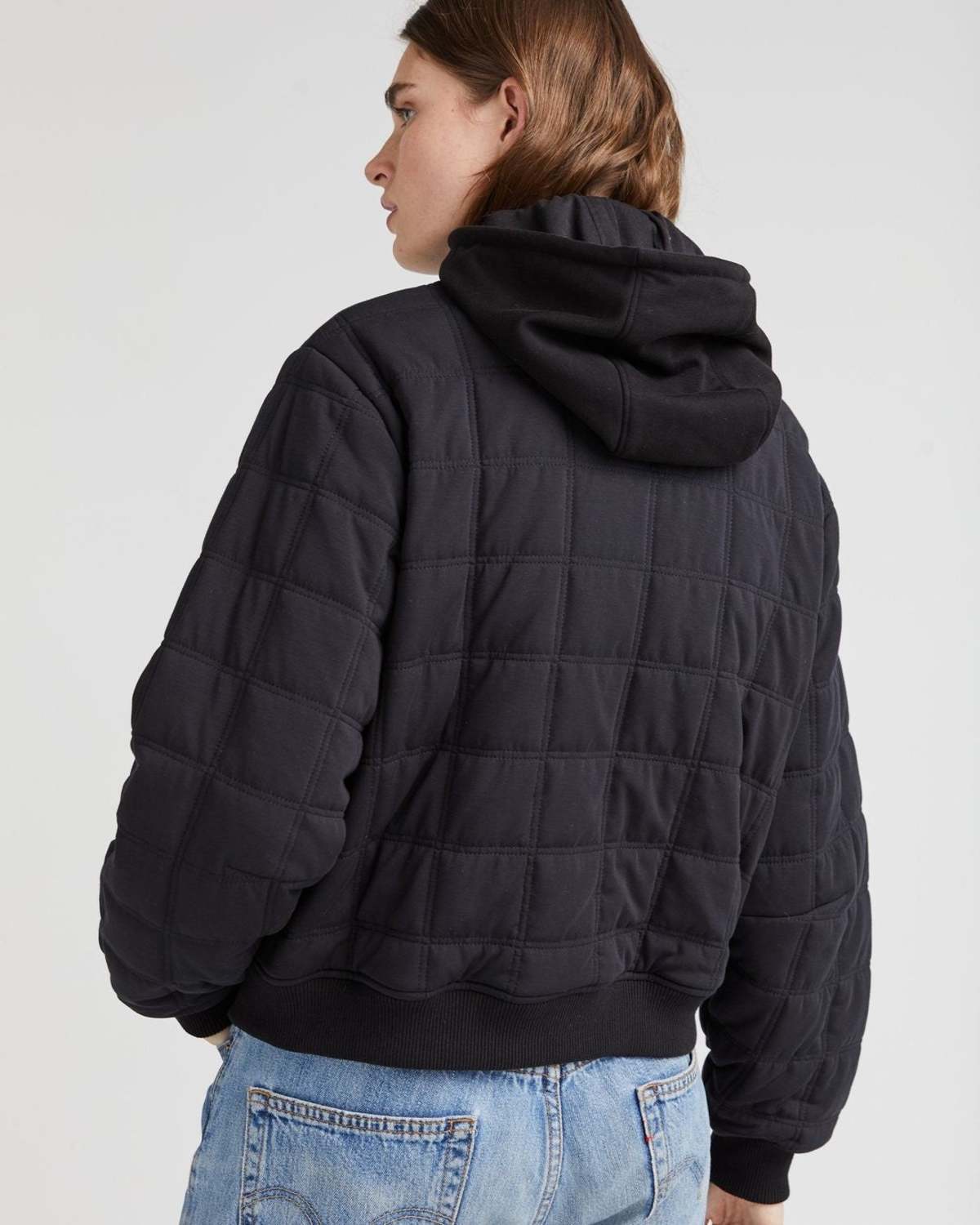 Richer Poorer Quilted Modal Bomber Jacket - Black - Image 5 of 6