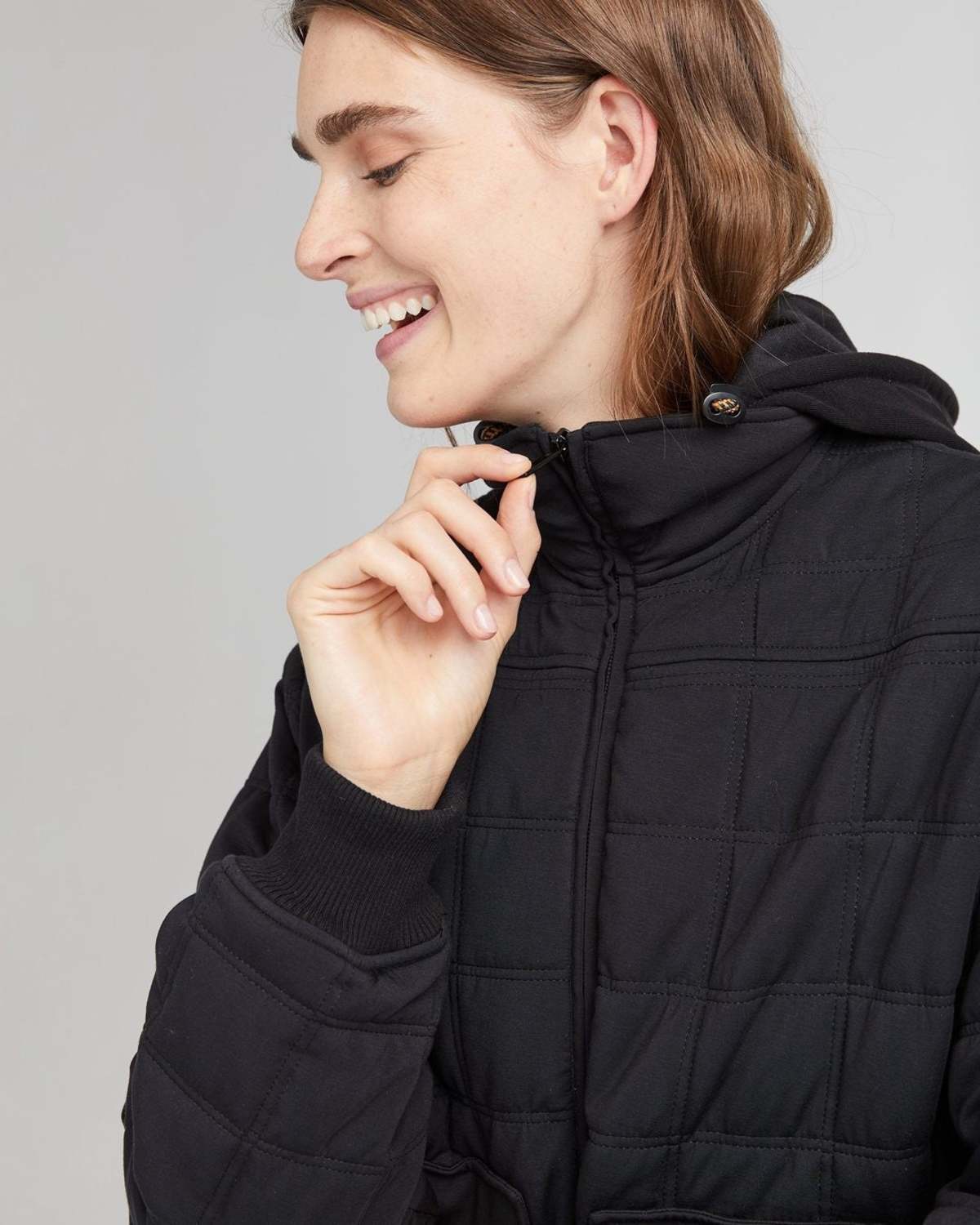 Richer Poorer Quilted Modal Bomber Jacket - Black - Image 6 of 6