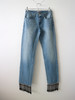 Ashley Williams Beaded Trim Classic Jean - Light Denim - Thumbnail 2