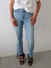 Ashley Williams Beaded Trim Classic Jean - Light Denim - Thumbnail 4