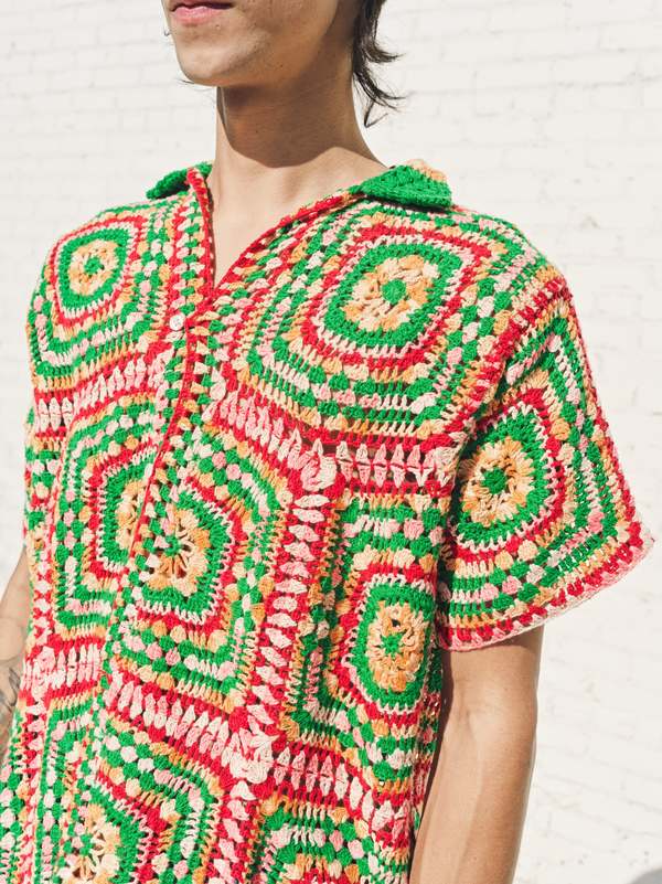 bode MANCHESTER CROCHET SHIRT クロシェ シャツ bode MANCHESTER CROCHET SHIRT クロシェ シャツ BODE Manchester