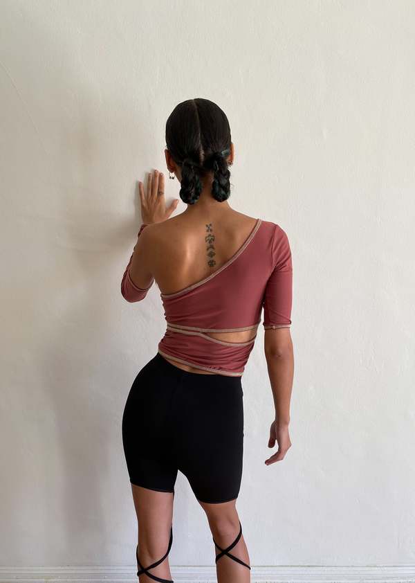 MAROSKE PEECH Dcolletage Top - Earth