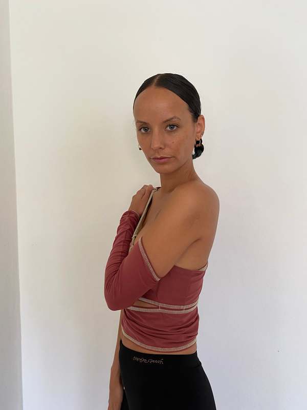 MAROSKE PEECH Dcolletage Top - Earth