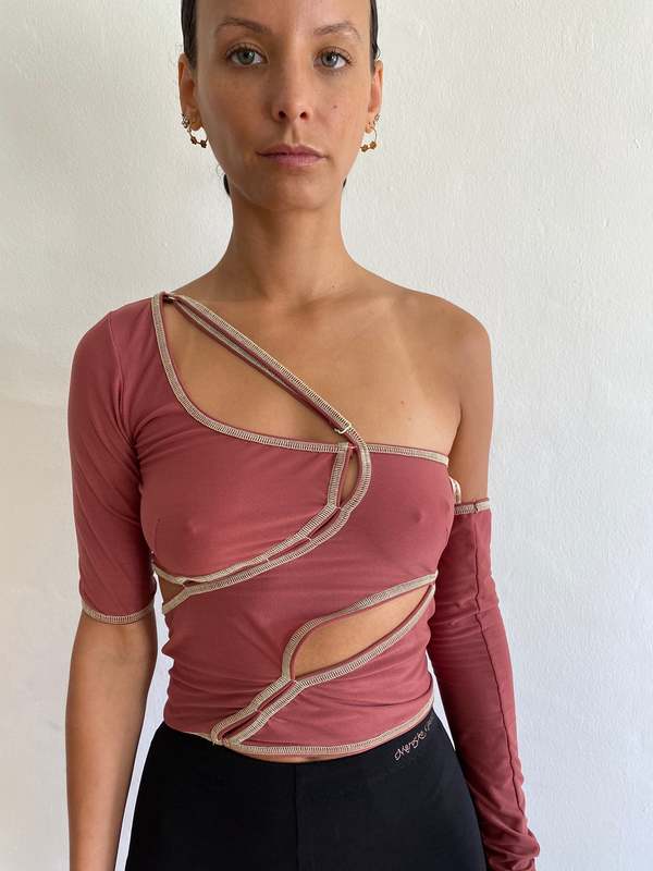 MAROSKE PEECH Dcolletage Top - Earth