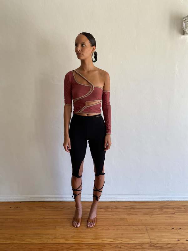 MAROSKE PEECH Dcolletage Top - Earth