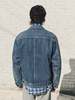 The Letters Work Zip Jacket - Indigo Used Washed Denim - Thumbnail 4