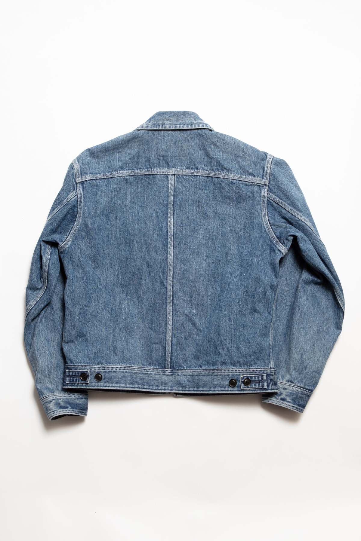 The Letters Work Zip Jacket - Indigo Used Washed Denim - Image 8 of 8