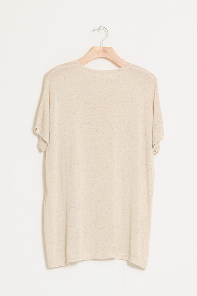 Micaela Greg Sheer Cream Tee Micaela Greg Sheer Cream Tee