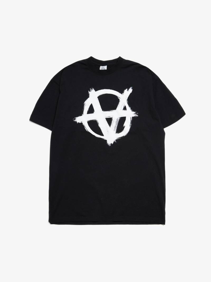 Vetements M Anarchy Print T-shirt - black/white | Garmentory
