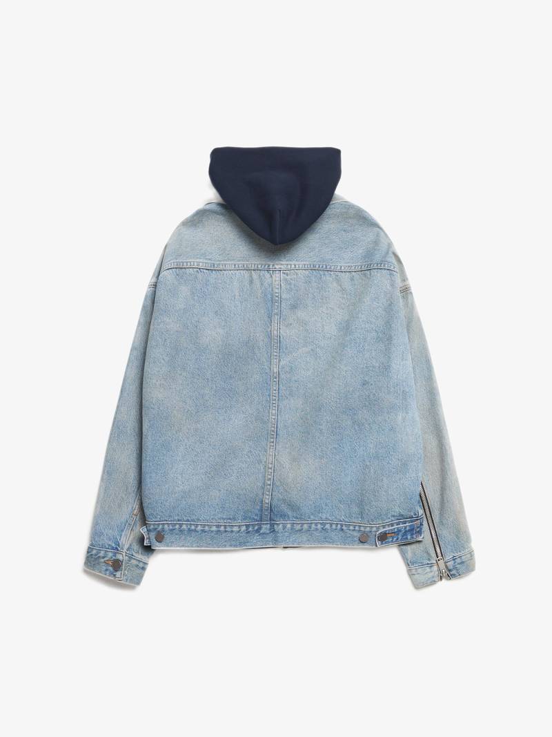 PRE-LOVED 424 On Fairfax M Denim Detached Hood Jacket - blue