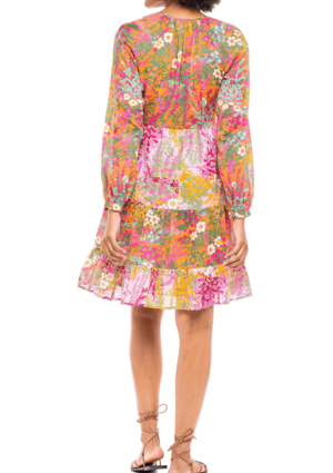 Banjanan Hilary dress - Loki's Garden Caramel & Lilac | Garmentory