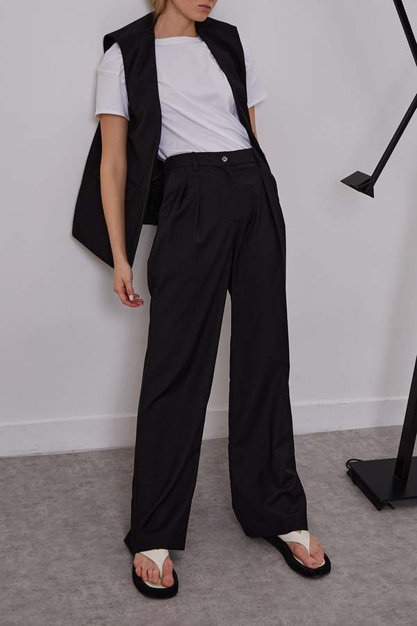 LouLou Studio Sbiru Pants - Black | Garmentory