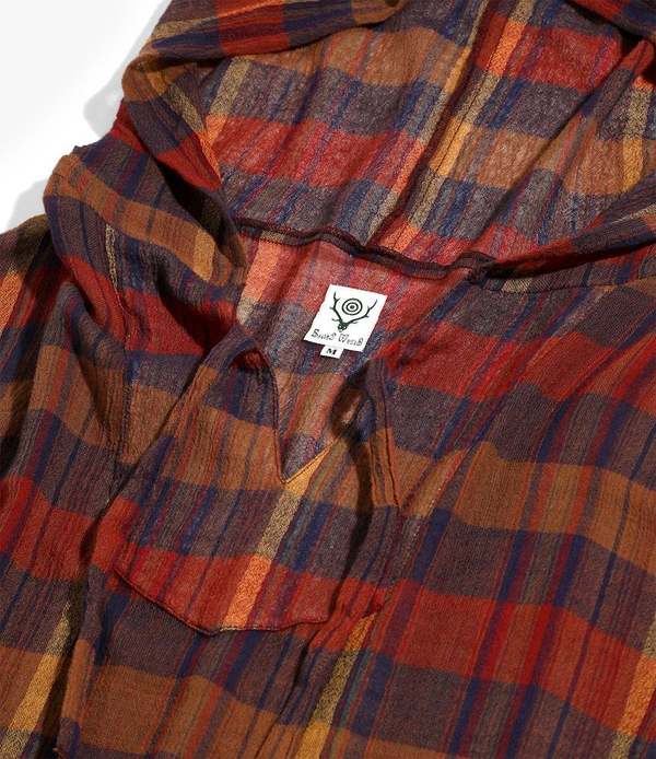 South2 West8 Mexican Parka - Crepe Plaid - Black/Brown/Navy