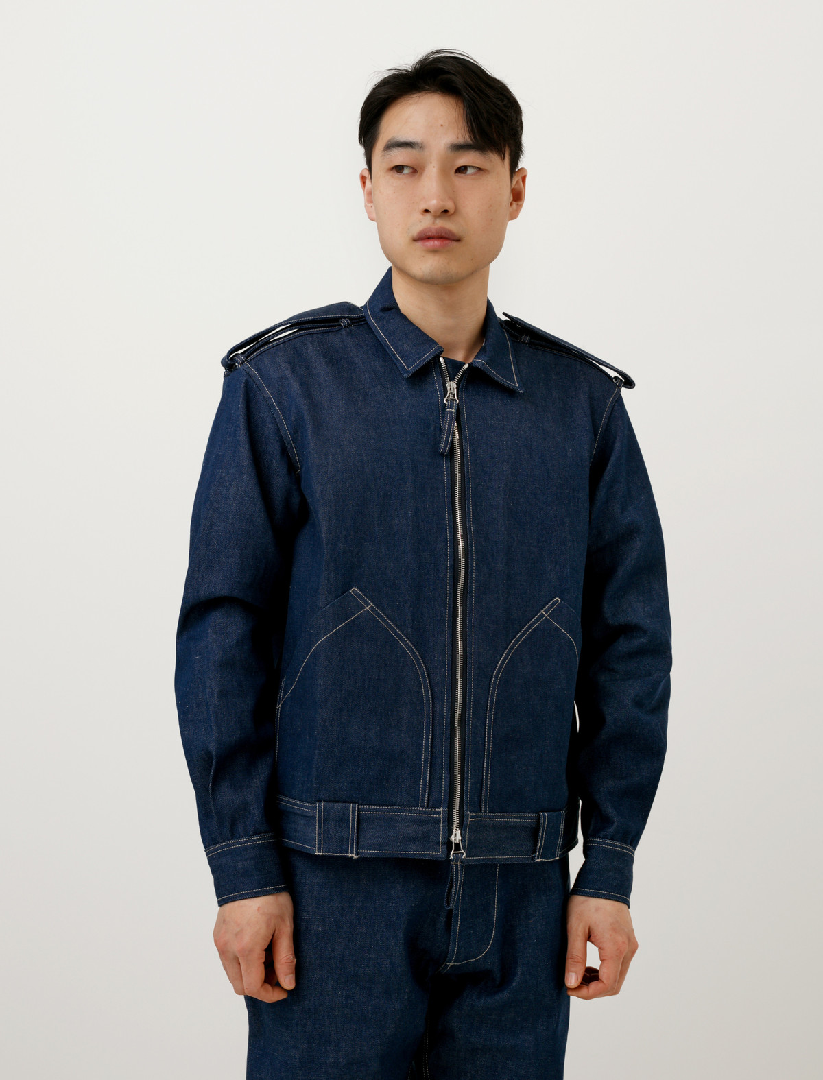 [新品]E.TAUTZ DENIM JACKET MILITARY E Tautz Mens Blouson Denim Jacket Indigo | Garmentory
