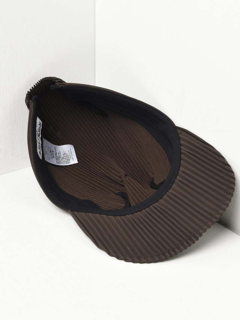 Homme Plisse Issey Miyake Pleats Cap - Brown | Garmentory Homme Plisse Issey Miyake Pleats Cap - Brown | Garmentory