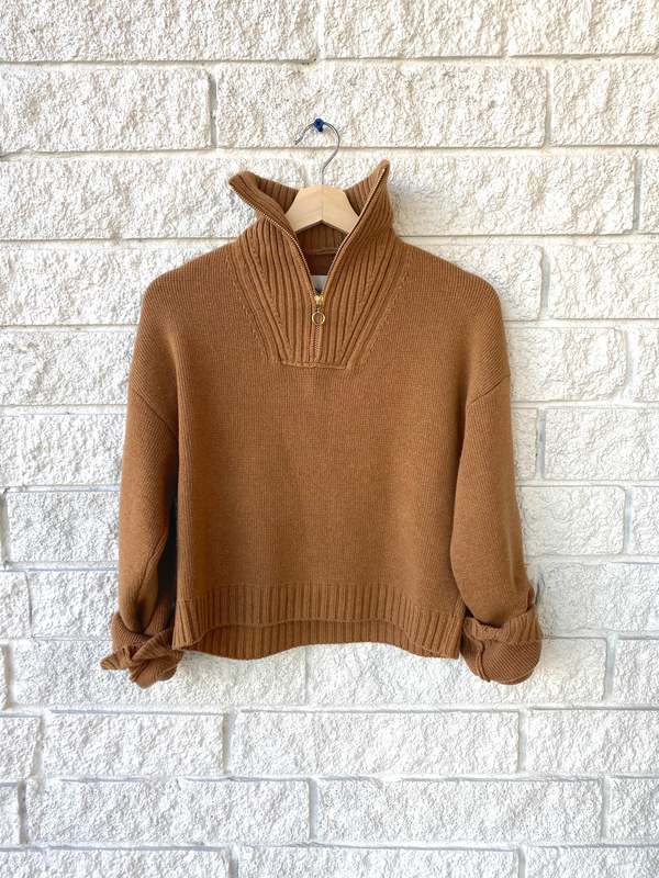 Nanushka ナヌーシュカ　ジップセーター　キャメル Satoyo - Jacket - Camel – Nanushka