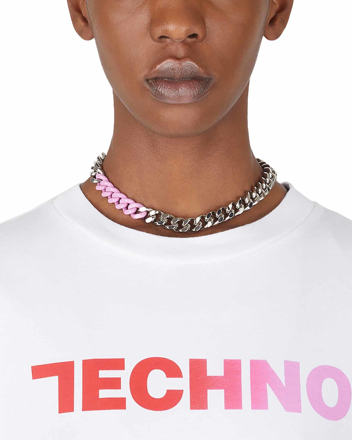 1017 ALYX 9SM Two Tone Signature Buckle Necklace - Silver | Garmentory