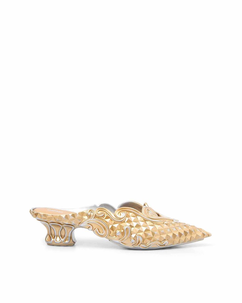 yproject melissa ゴールド ミュール ドレッシー 箱付き Y/Project x Melissa Gold PVC Mules Shoes - Gold | Garmentory