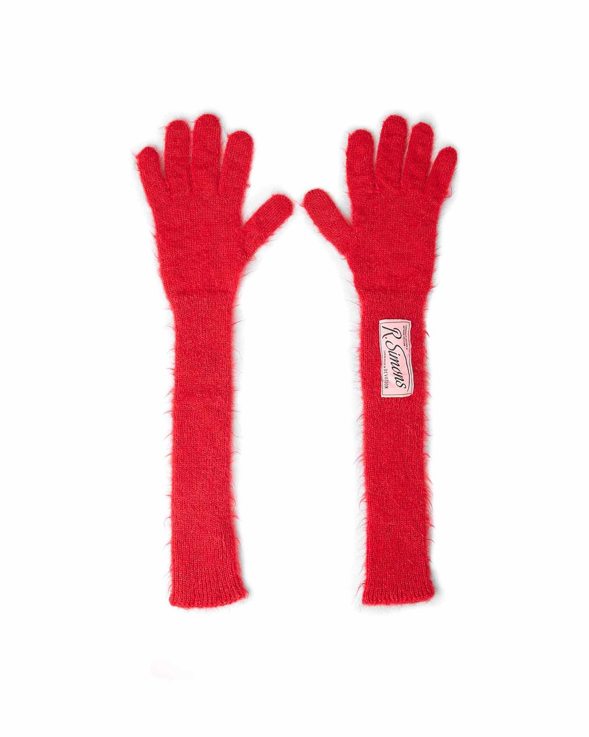 小物 mohair knit long glove / coussinet Gloves - Mohair and Merino - Pure American Naturals