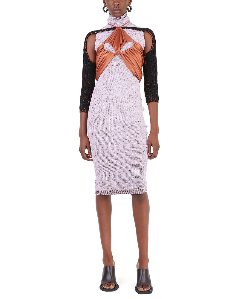 Isa Boulder Reversible Knitted Dress - Lilac | Garmentory